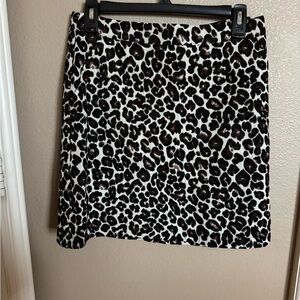 Sanctuary Black and White Animal Print Mini Skirt
